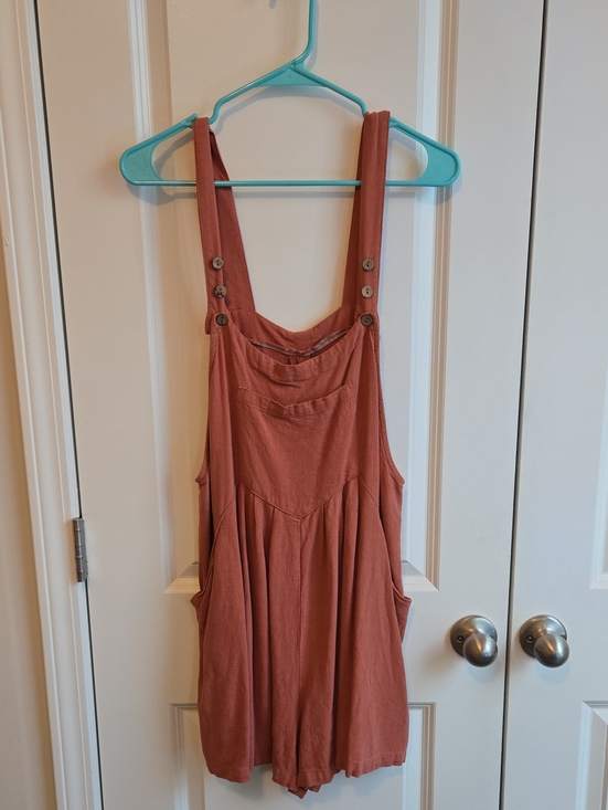 Pants - Rust Orange Linen Blend Romper